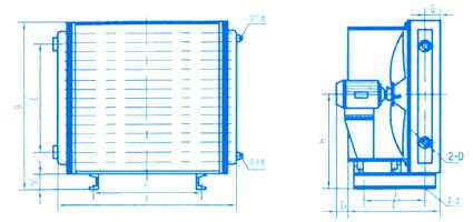 FL空氣冷卻器外型尺寸示意圖